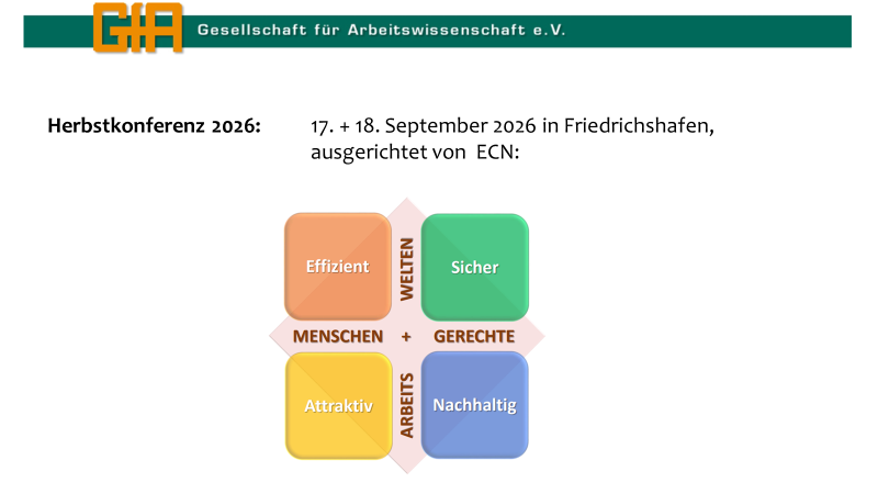 Ankündigung der Herbstkonferenz 2026